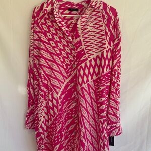 Natori Pink Printed Shirt Dress – NWT 💕 Medium